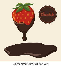 Chocolate digital design, vector illustration 10 eps graphic
