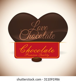 Chocolate digital design, vector illustration 10 eps graphic