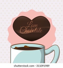 Chocolate digital design, vector illustration 10 eps graphic