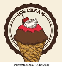 Chocolate digital design, vector illustration 10 eps graphic