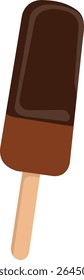 Chocolate Dipped Popsicle Simple Illustration