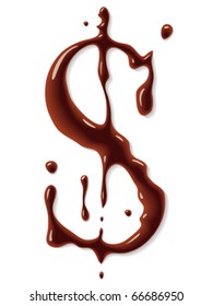 Signo de dólar chocolate
