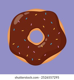 Ícone de rosca de chocolate vetor. vetor de rosca. ilustração de rosca gostosa