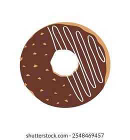 Chocolate Donut Illustration - Single Vector