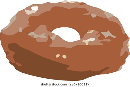 Chocolate Donut on a background vector
