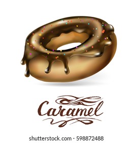 Chocolate donut vector