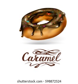 Chocolate donut vector