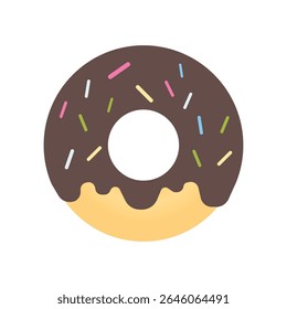chocolate donuts with delicious sprinkles.stock illustration