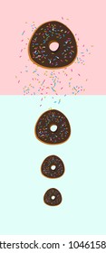 Chocolate donuts illustration