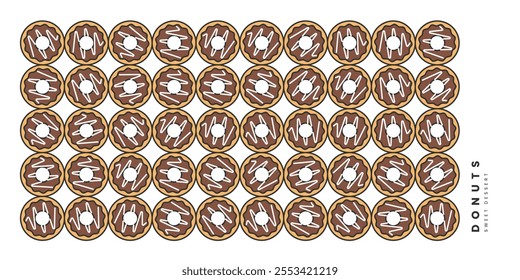 Chocolate donuts poster isolated on white background vector illustration design.