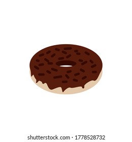 chocolate donuts vector flat design icon