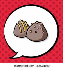 chocolate doodle, speech bubble