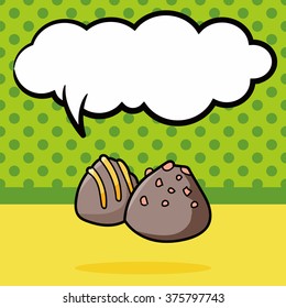 chocolate doodle, speech bubble