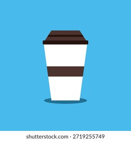 Bebida de chocolate. icono de taza de café. diseño de taza de papel desechable. adecuado para anuncios de bebidas. Ilustración vectorial