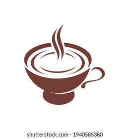 Chocolate Drink logo design vector illustration, Creative Chocolate logo design concept template, symbols icons