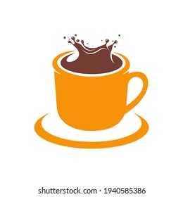 Chocolate Drink logo design vector illustration, Creative Chocolate logo design concept template, symbols icons