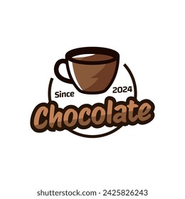 Chocolate drink logo icon concept illustration