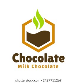 Chocolate drink logo icon concept illustration