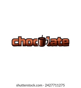 Chocolate drink logo icon concept illustration