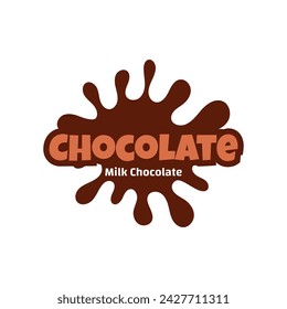 Chocolate drink logo icon concept illustration