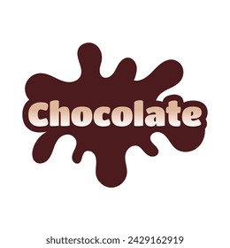 Chocolate drink logo icon concept illustration