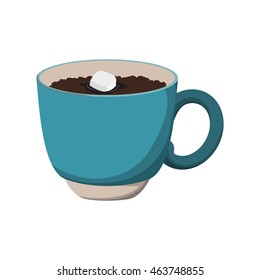 chocolate drink mug sweet delicious icon. Isolated and flat illustration. Vector graphic