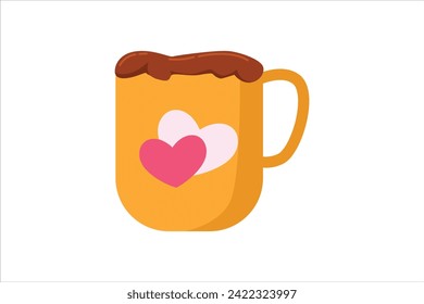 Chocolate Drink Valentine Day Sticker Design