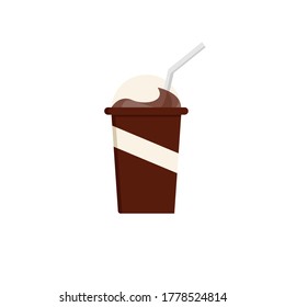 chocolate drink vector flat design illustration icon