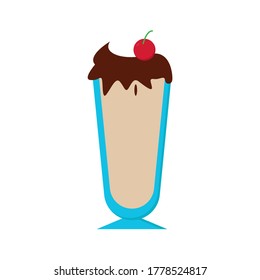 icono de ilustración de diseño plano con vector de bebida chocolate