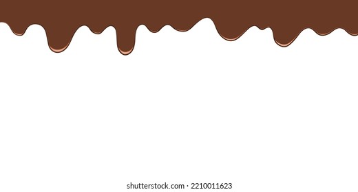 Chocolate Drip Border Melted Chocolate Glaze Stock Vector (Royalty Free ...