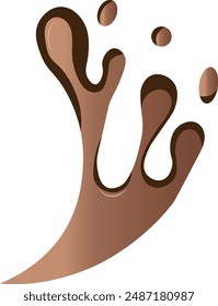 Chocolate Drip con color degradado. Aislado sobre fondo blanco. Diseño de Ilustración vectorial.