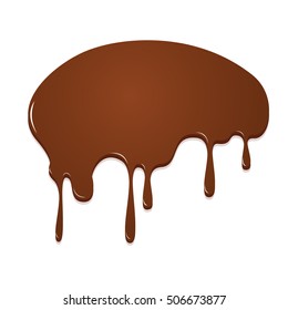 Chocolate Dripping, Chocolate Background Vector Illustration