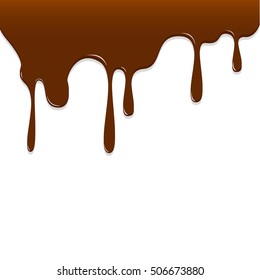 Chocolate Dripping Chocolate Background Vector Illustration Stock ...