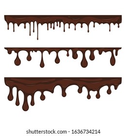 Dripping Chocolate Peanut Nuts Melt Drip Stock Vector (Royalty Free ...