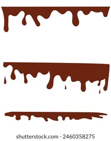 Chocolate Goteando. Vector aislado para diseño de volantes.