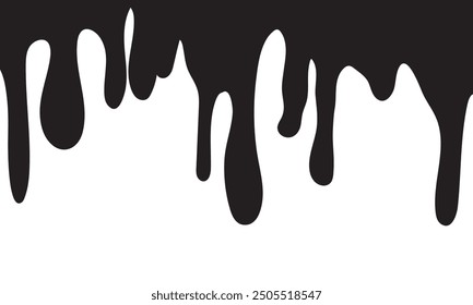 chocolate dripping on white background, vector eps 10