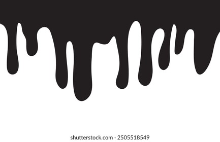 Chocolate goteando sobre fondo blanco, Vector EPS 10