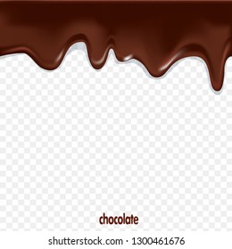 chocolate drips, realistic vector illustration