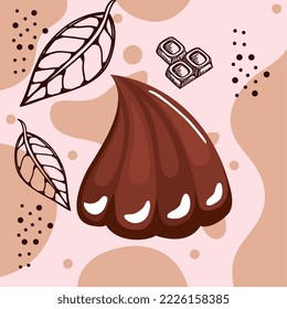 afiche de golosinas dulces con gota de chocolate