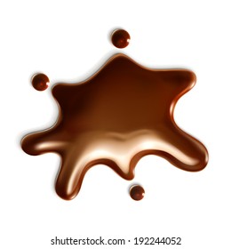 Chocolate drop, vector illustration