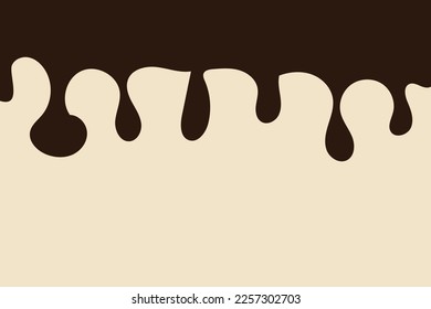 Chocolate drops background. Vector illustration.