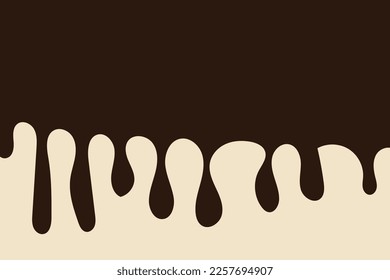 Chocolate drops background. Vector illustration.