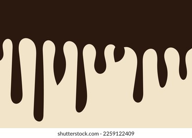 Chocolate drops background. Vector illustration.
