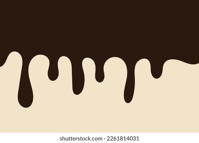 Chocolate drops background. Vector illustration.