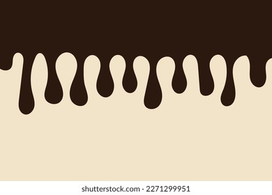 Chocolate drops background. Vector illustration.