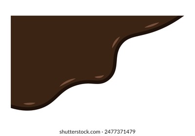 Chocolate drops border cartoon. Vector illustration.