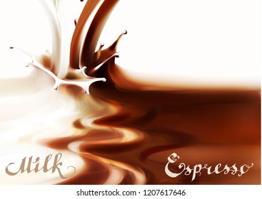 chocolate drops splatter 3d illustration vector