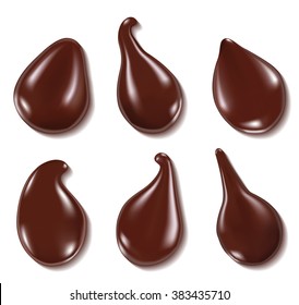 Chocolate drops. Vector Illustration