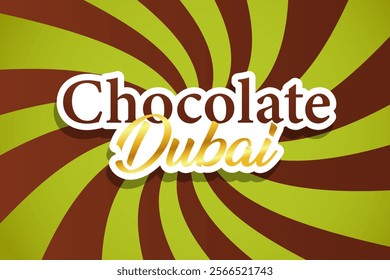 Chocolate Dubai background Abstract chocolate cream sunbeams design vector