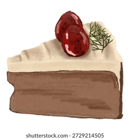 Chocolate Earl Grey Basque Cheese Cake Dessert Food